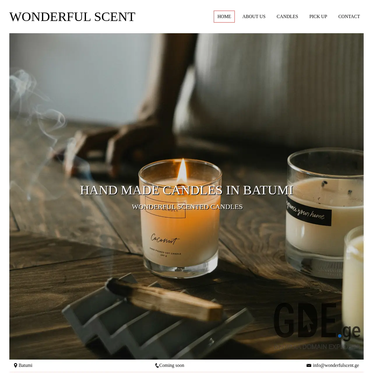 Screenshot of the site wonderfulscent.ge at 2025-12-12