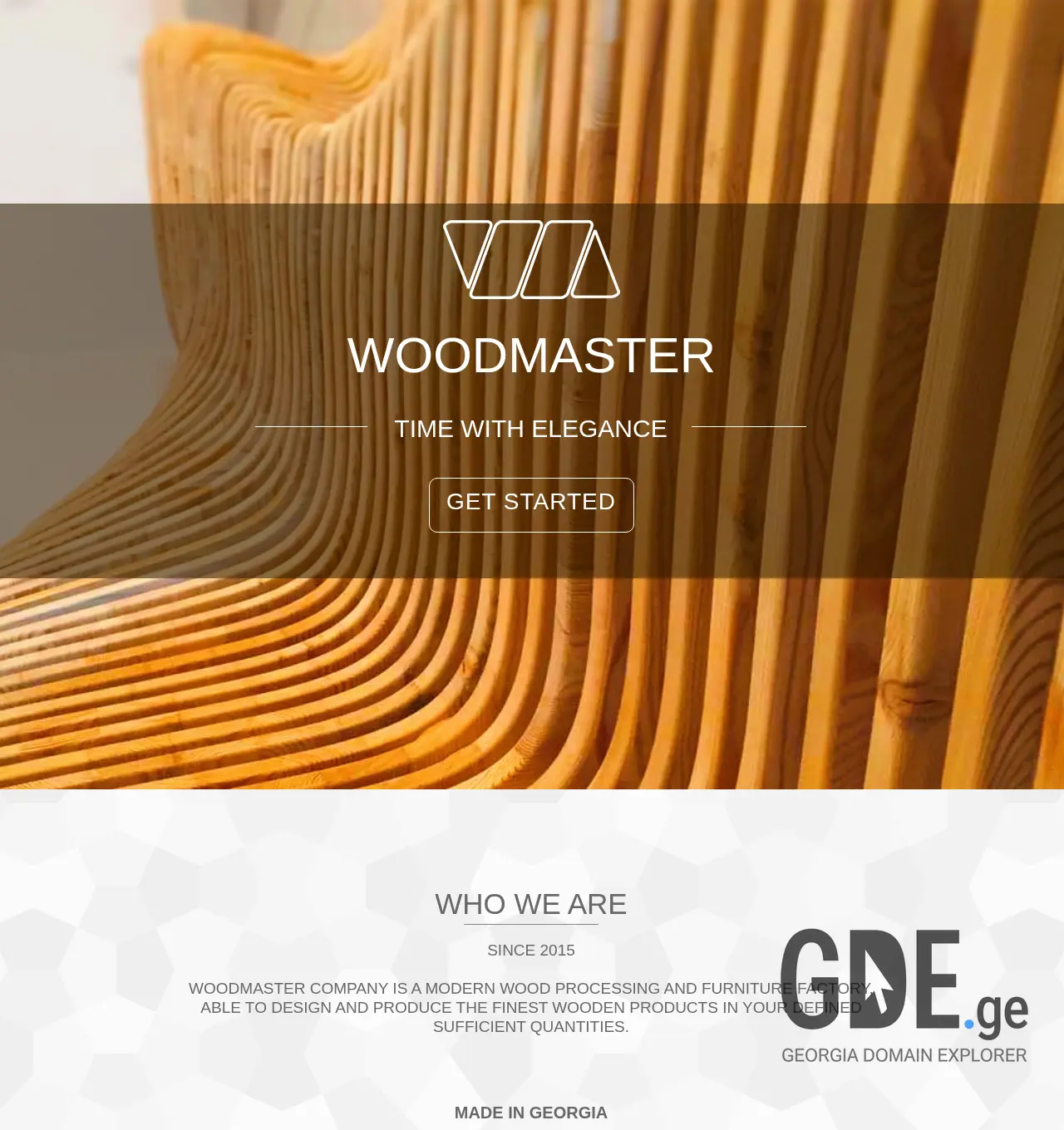 Screenshot of the site woodmaster.ge at 2025-11-30