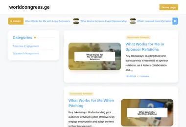 Screenshot of worldcongress.ge