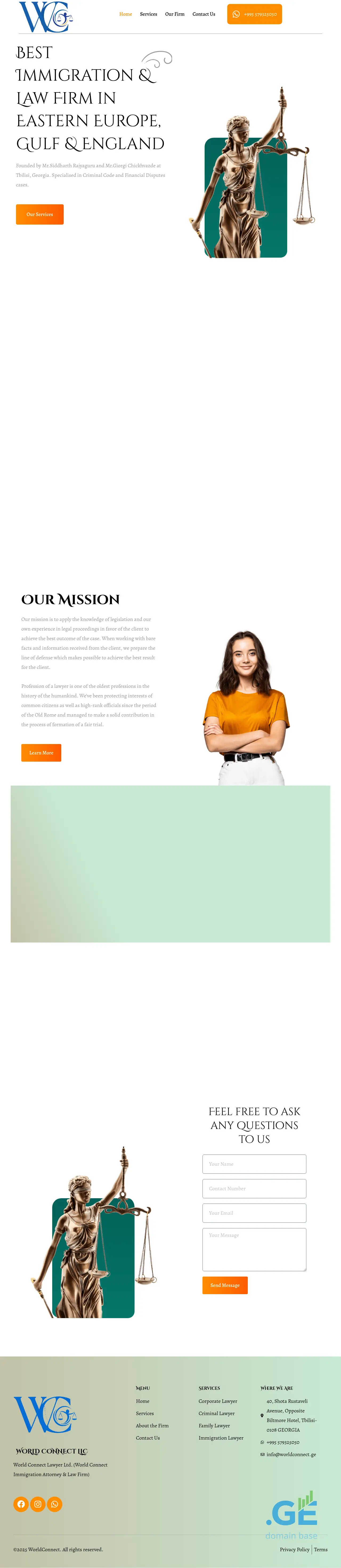 Screenshot of the site worldconnect.ge