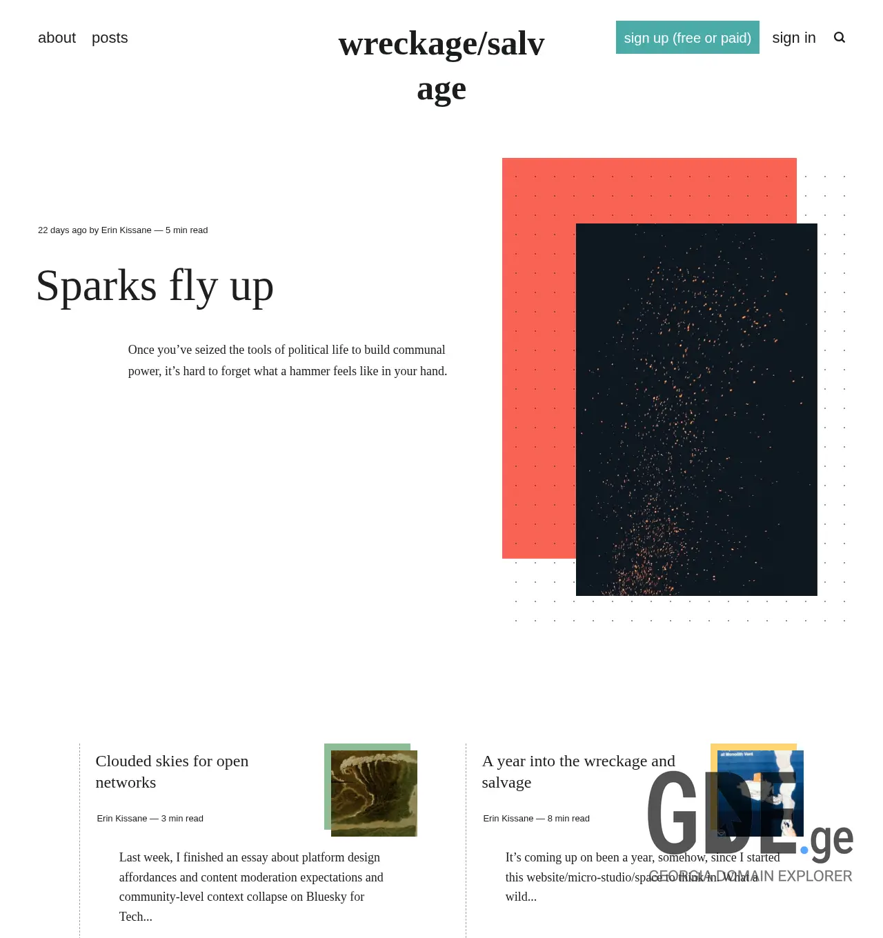 Screenshot of the site wrecka.ge at 2025-12-03