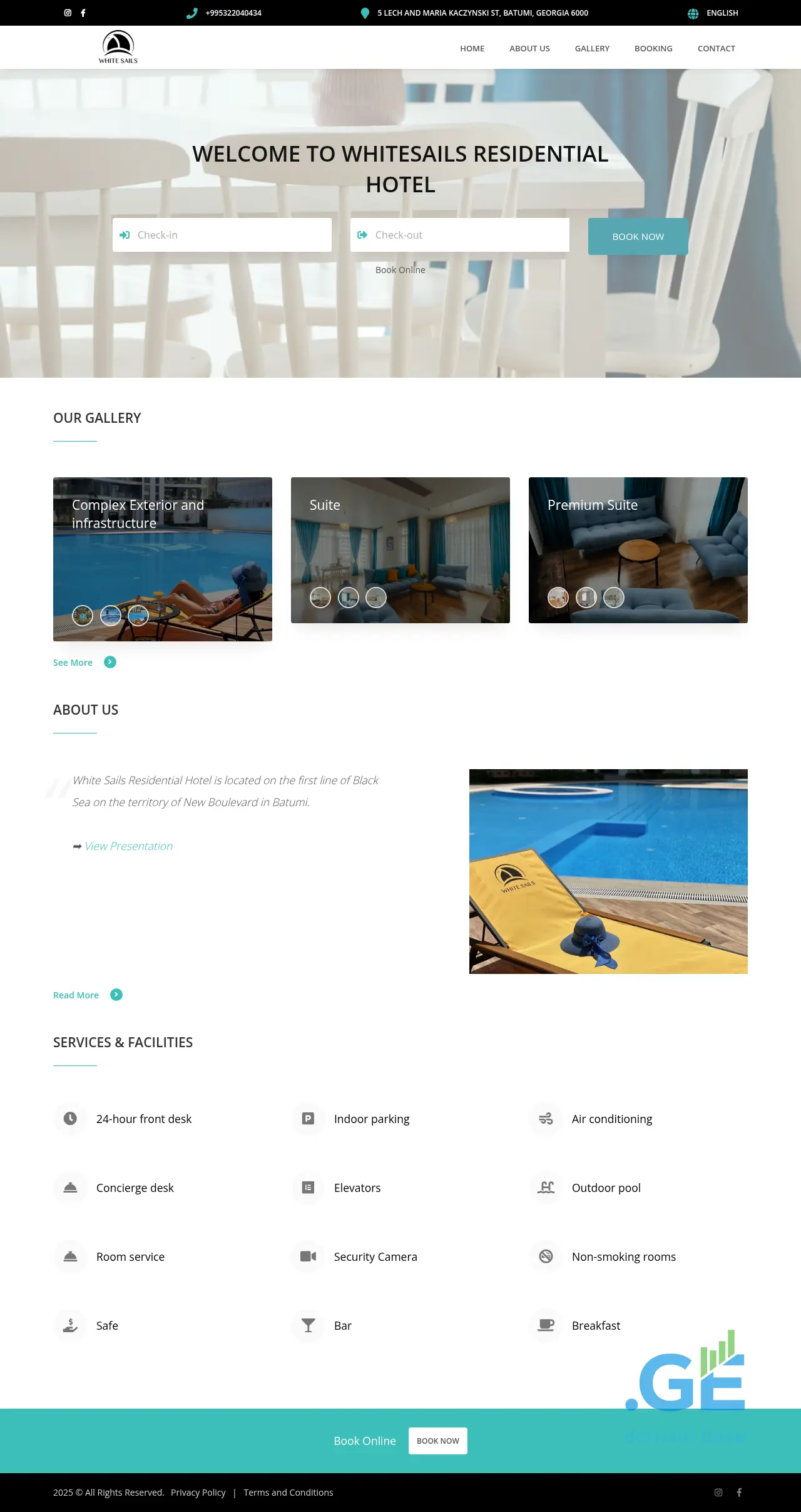 Screenshot of the site wsr.ge