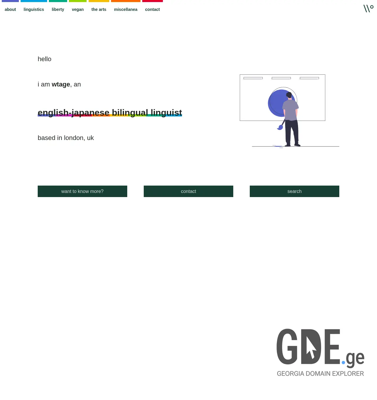 Screenshot of the site wta.ge at 2025-11-30