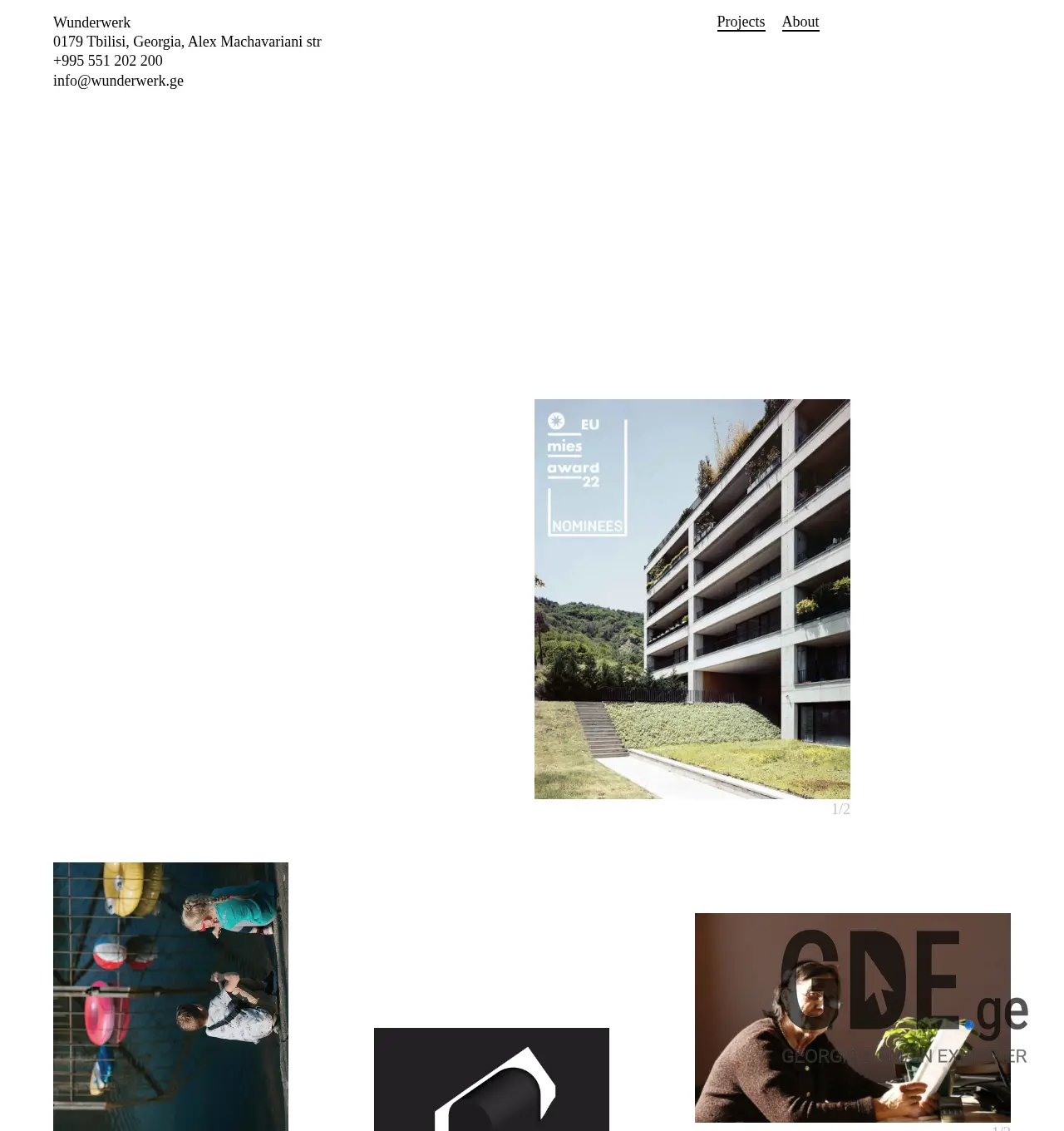 Screenshot of the site wunderwerk.ge at 2025-12-03