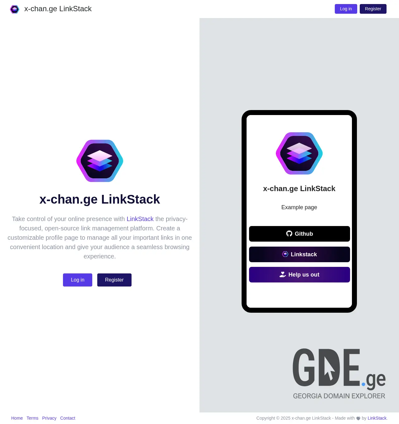 Screenshot of the site x-chan.ge at 2025-12-03