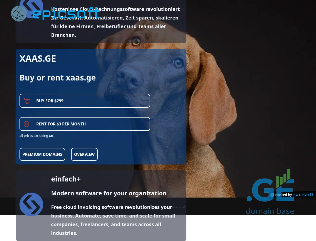 Screenshot of the site xaas.ge