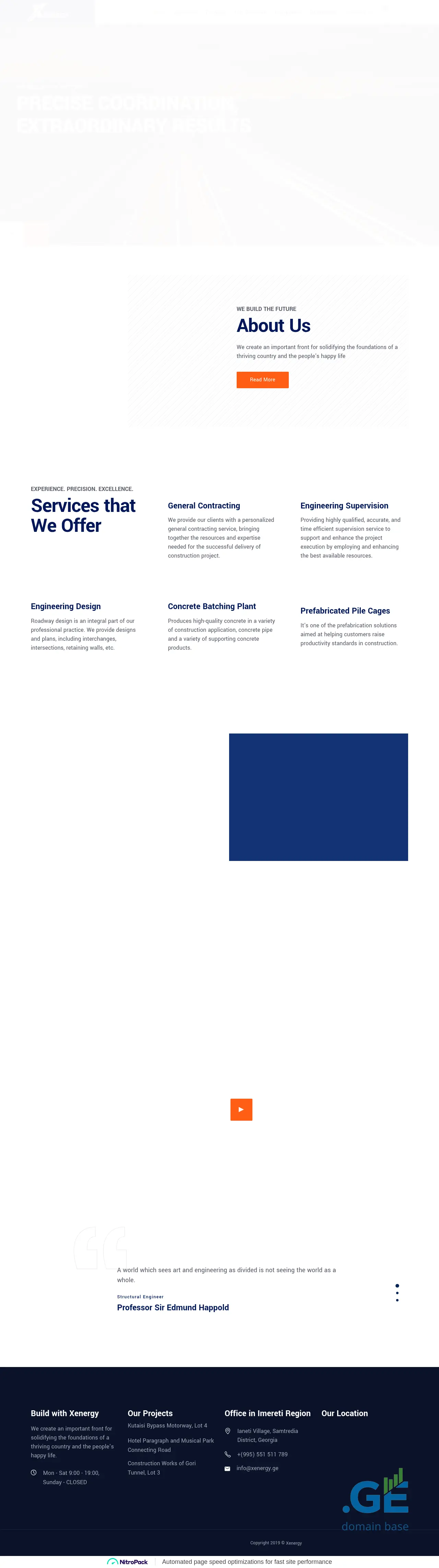 Screenshot of the site xenergy.ge at 2025-09-19