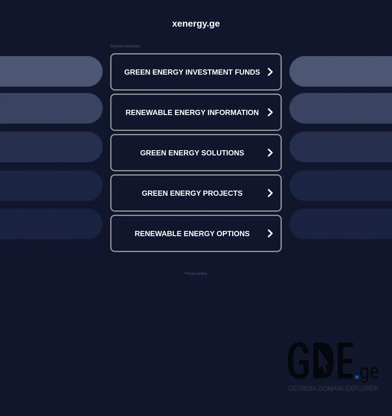 Screenshot of the site xenergy.ge at 2025-12-03