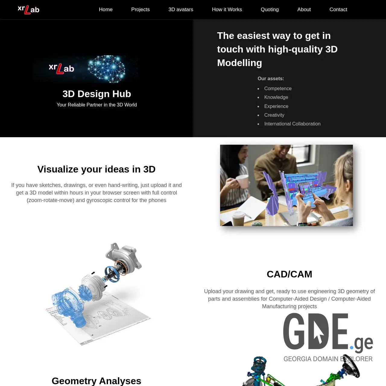 Screenshot of the site xrlab.ge at 2026-01-18