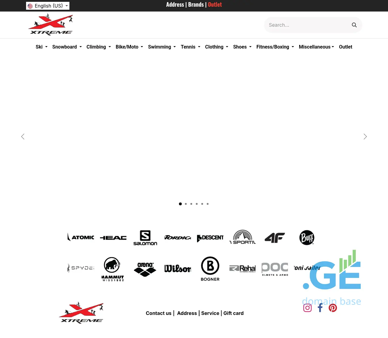 Screenshot of the site xtreme.ge