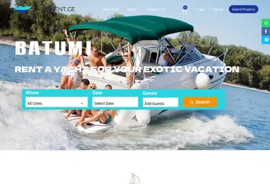 Screenshot of yachtrent.ge
