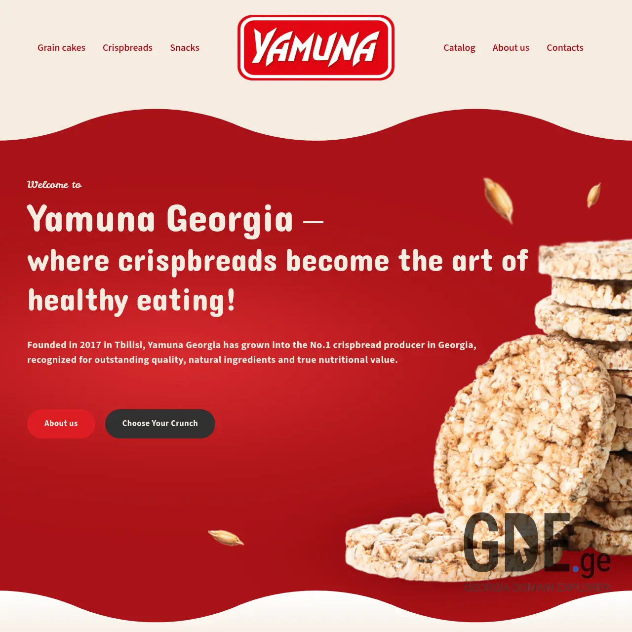 Screenshot of the site yamuna.ge at 2025-12-12