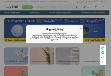 Скриншот yans.ge
