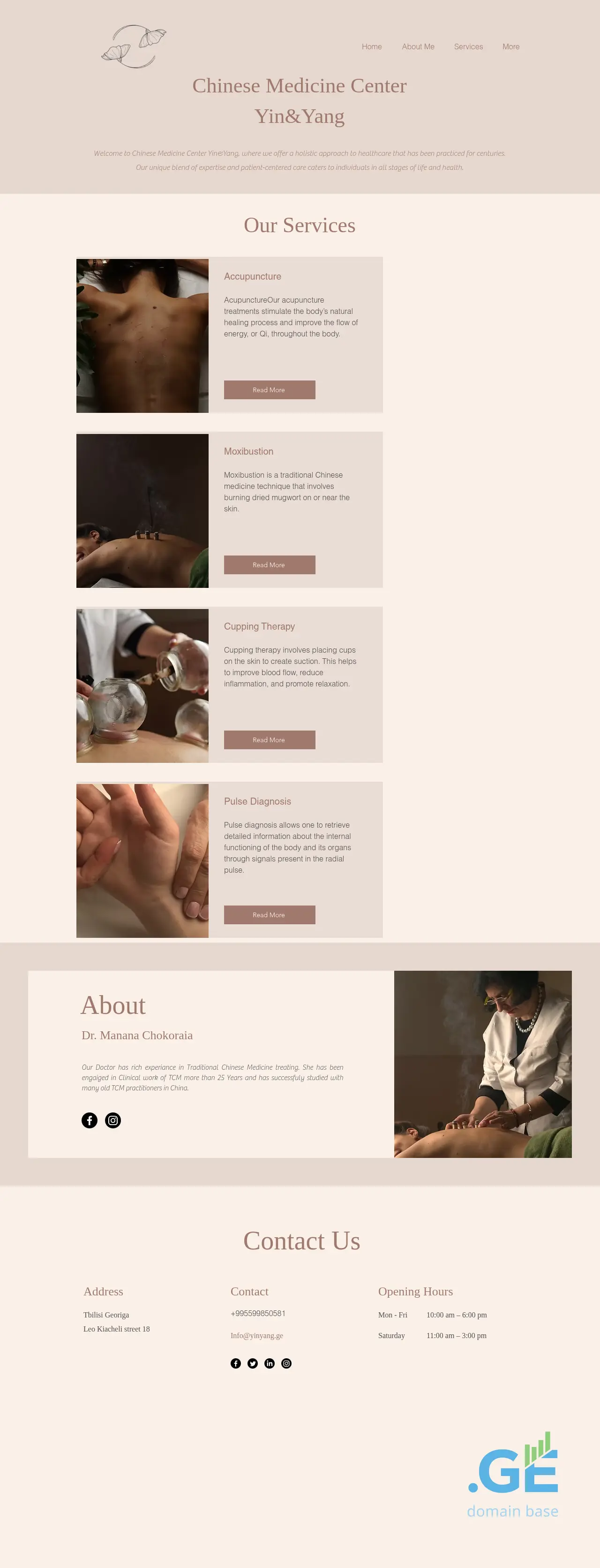 Screenshot of the site yinyang.ge