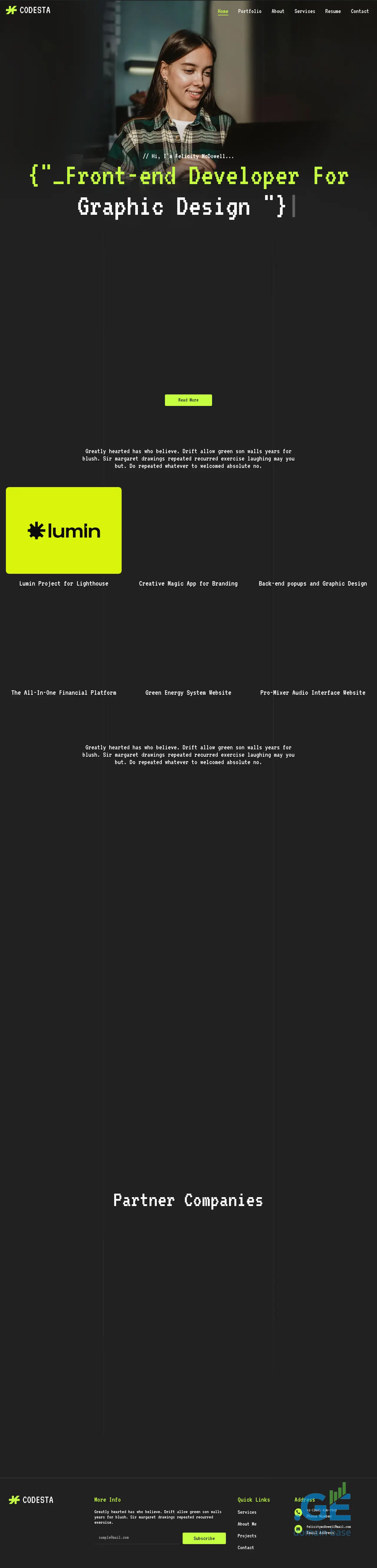Screenshot of the site ylin.ge