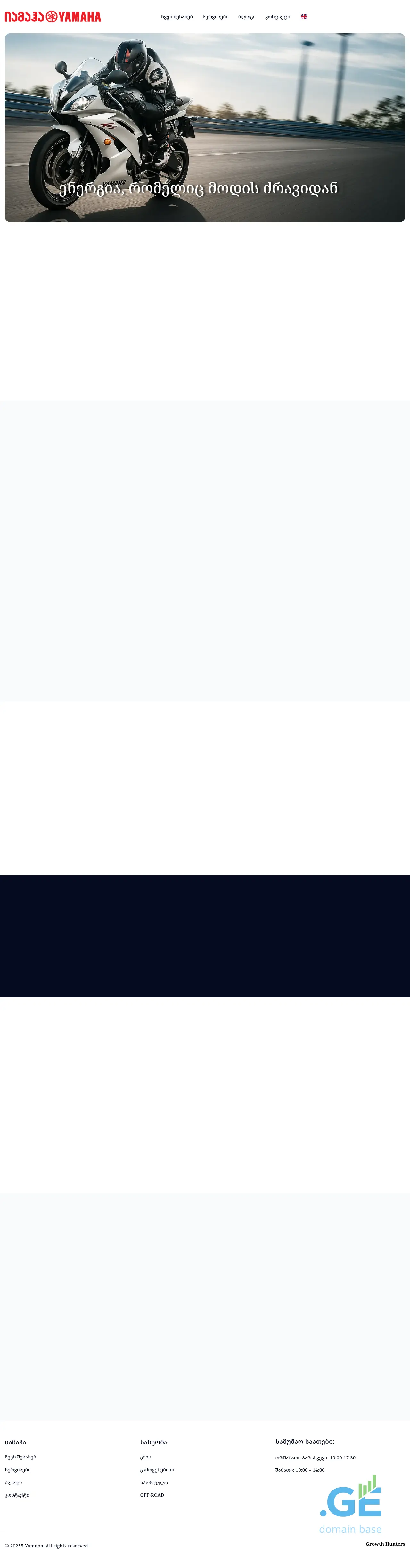 Screenshot of the site ymotors.ge