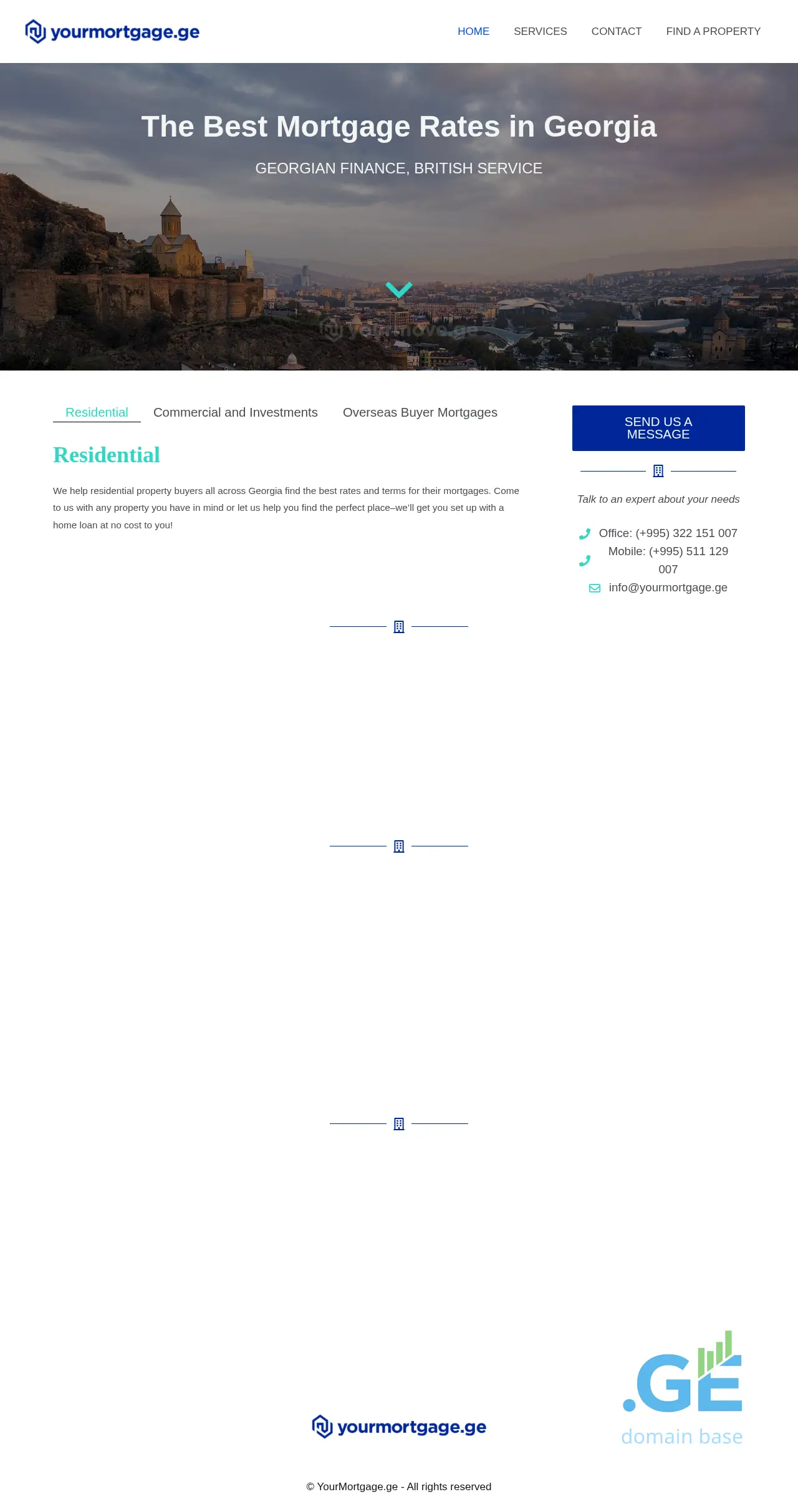 Screenshot of the site yourmortgage.ge