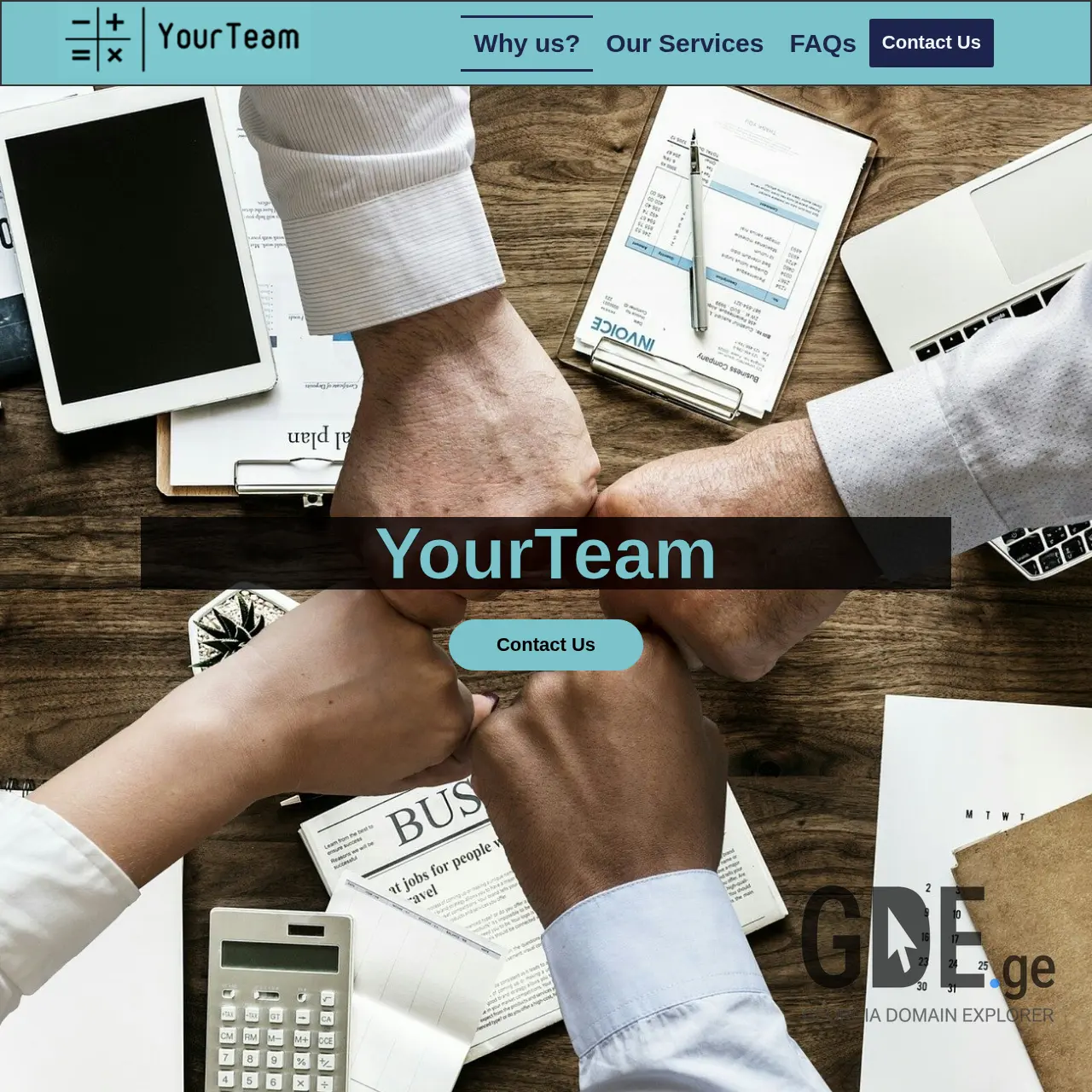 Screenshot of the site yourteam.ge at 2025-12-12