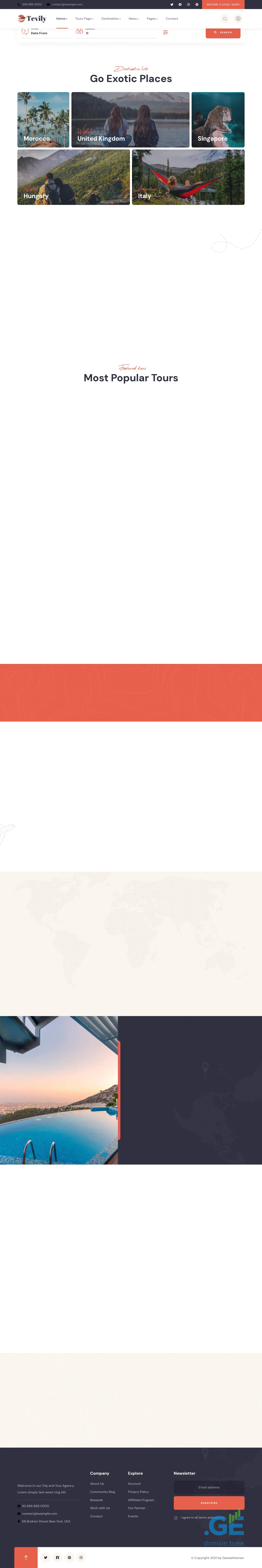 Screenshot of the site yourtrip.ge