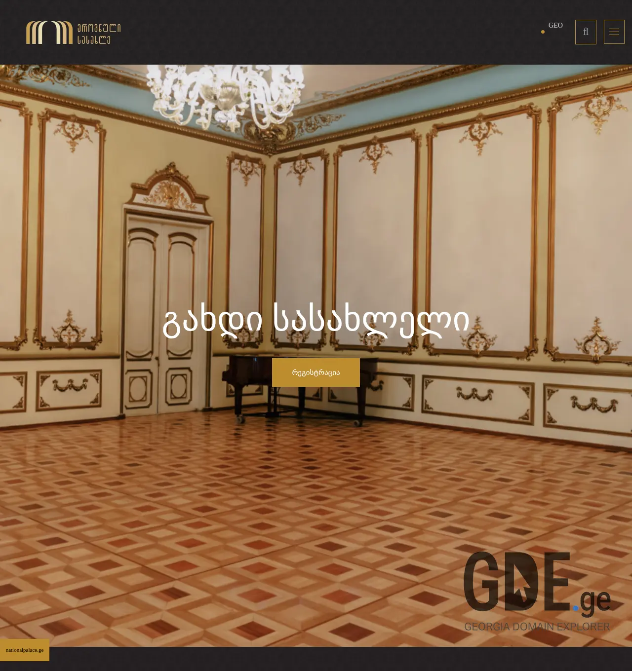 Screenshot of the site youthpalace.ge at 2025-11-29