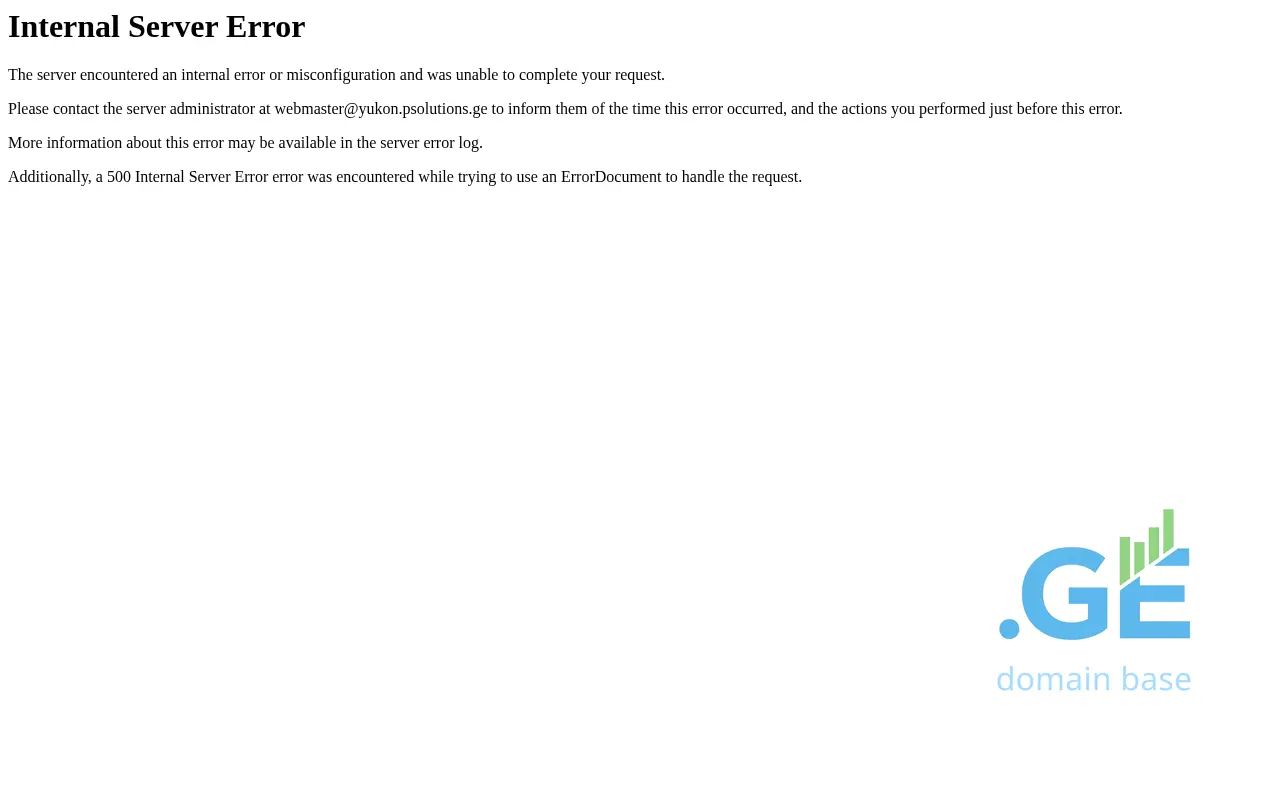 Screenshot of the site yukon.ge