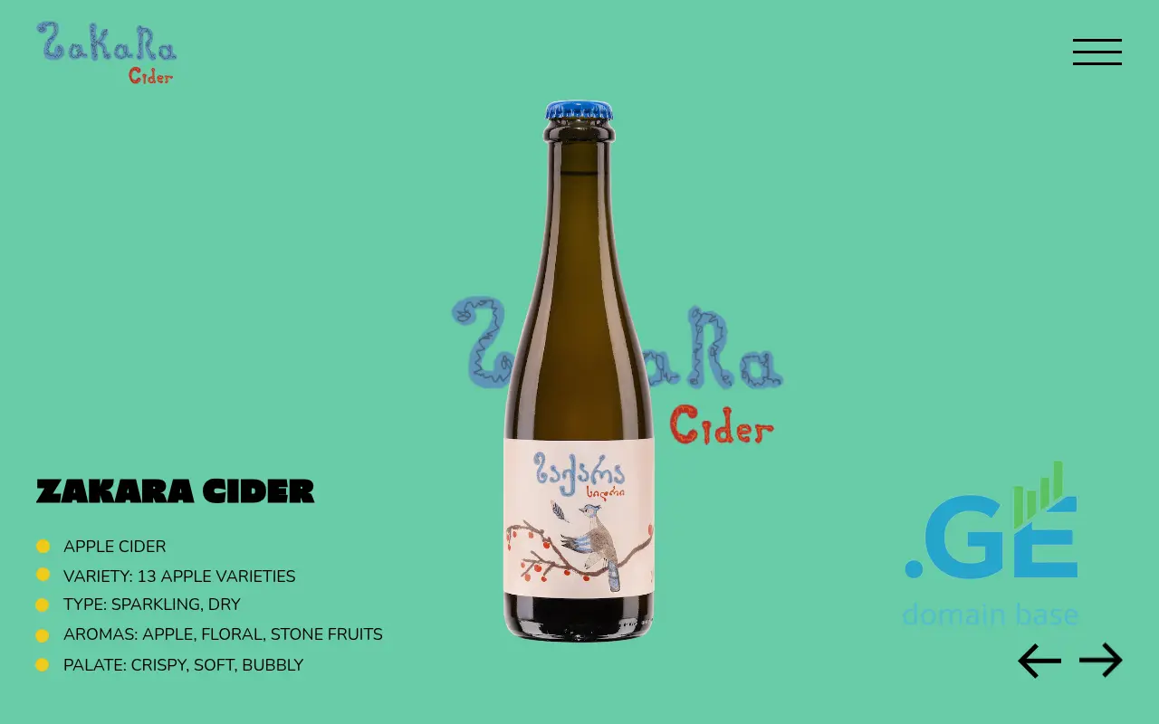 Screenshot of the site zakara.ge