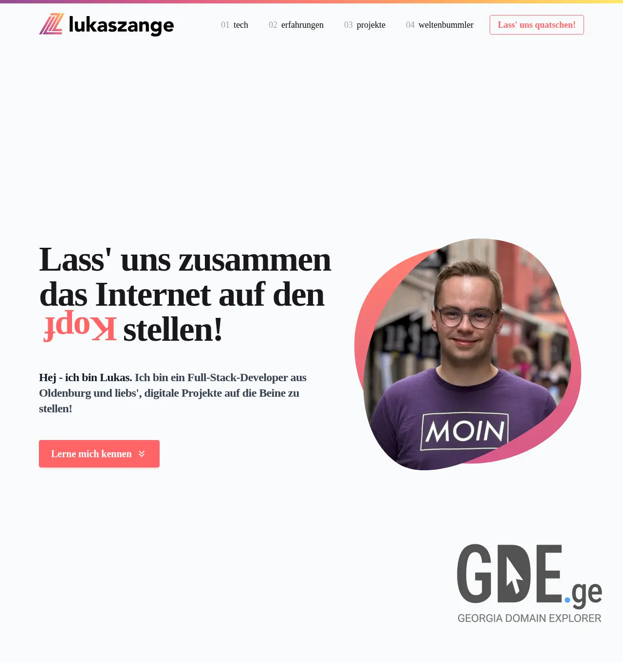 Screenshot of the site zan.ge at 2025-12-03