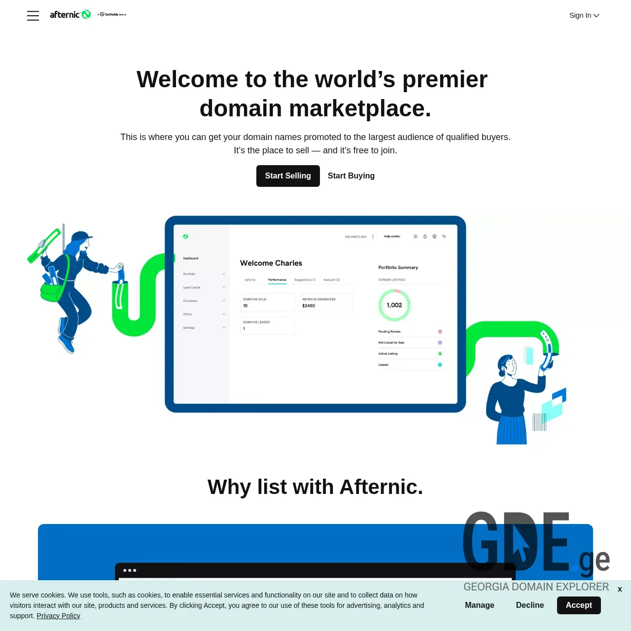 Screenshot of the site zar.ge at 2025-12-12