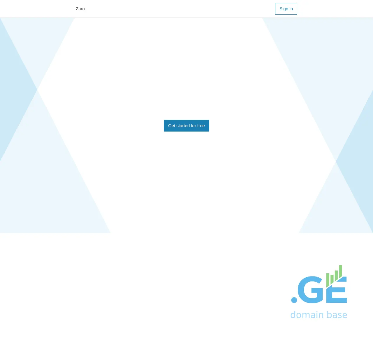 Screenshot of the site zaro.ge at 2025-10-25