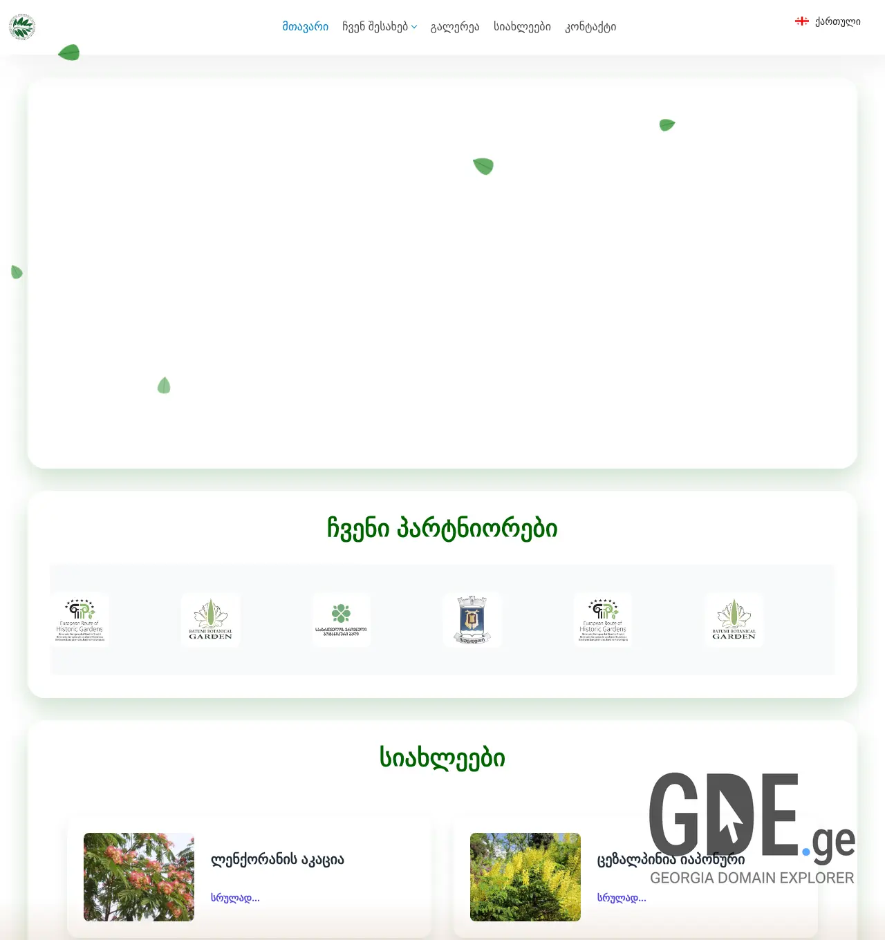 Screenshot of the site zbg.ge at 2025-12-03