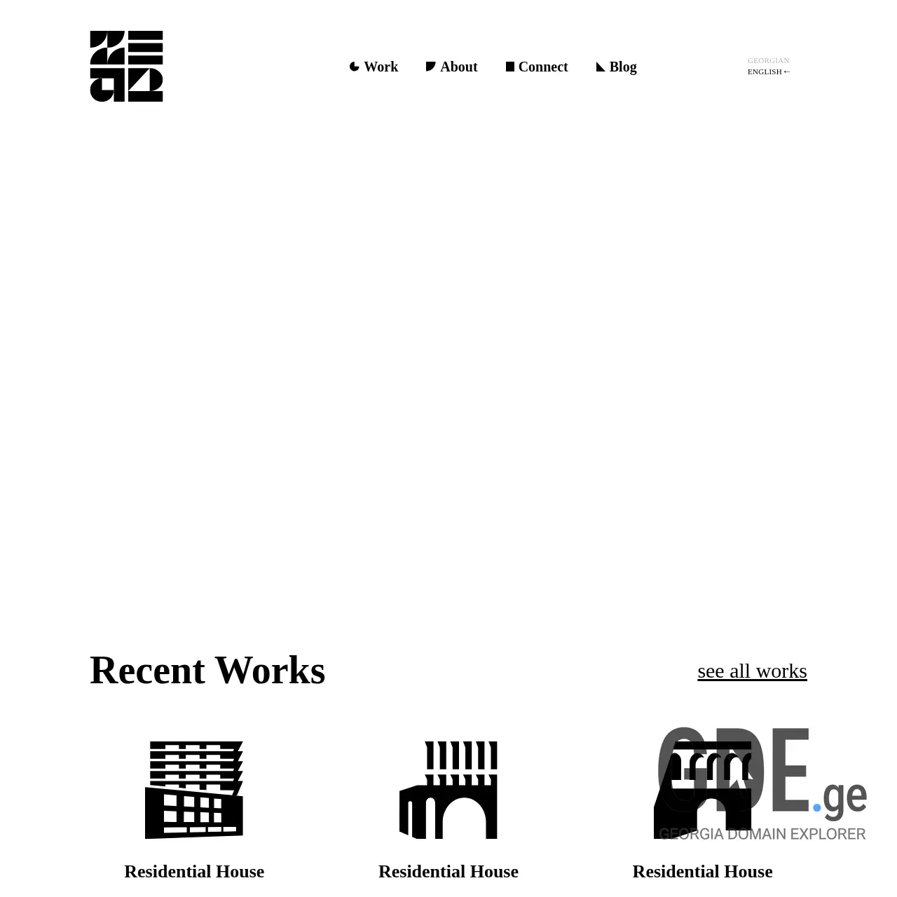 Screenshot of the site zear.ge at 2025-12-29