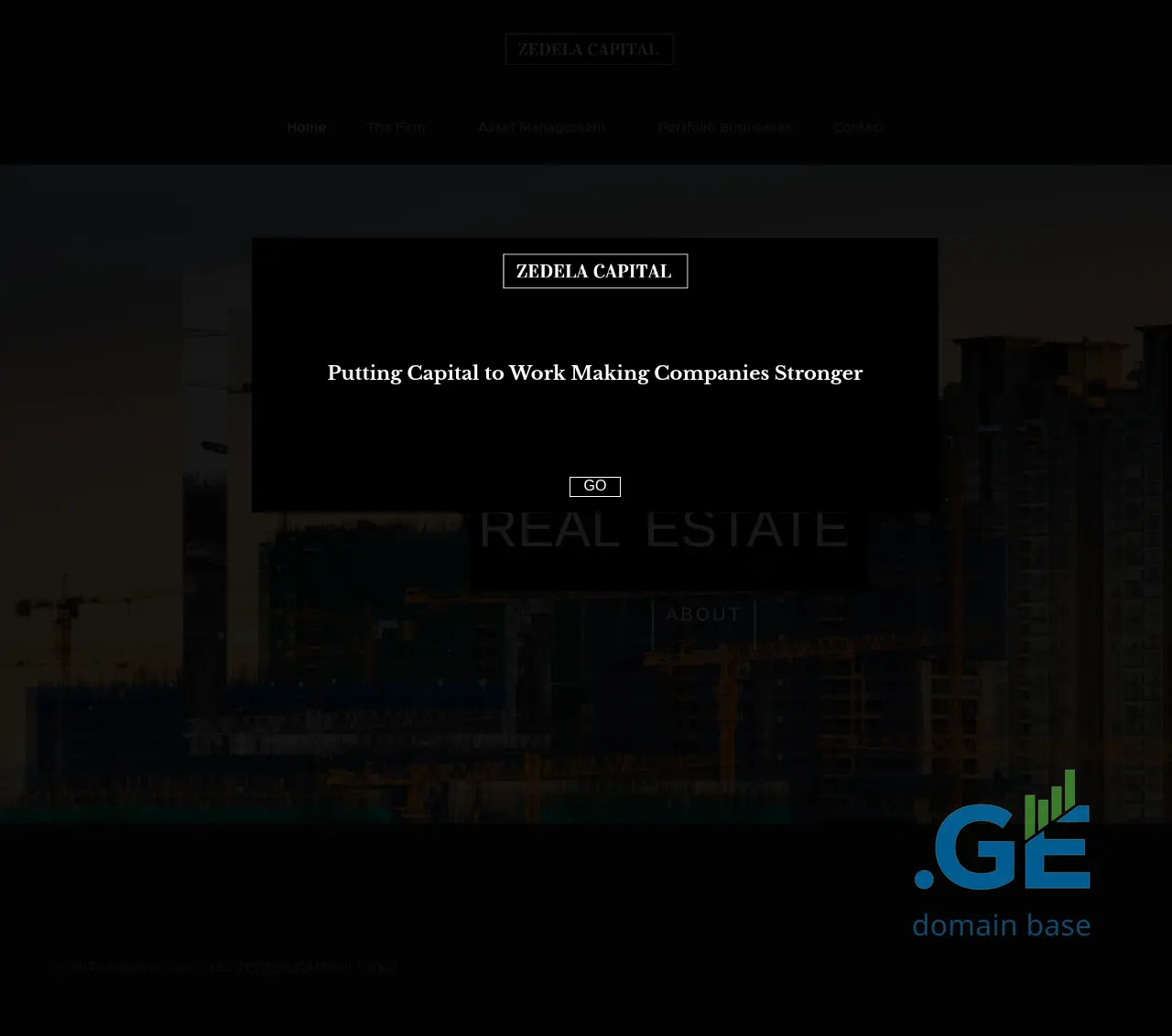 Screenshot of the site zedelacapital.ge