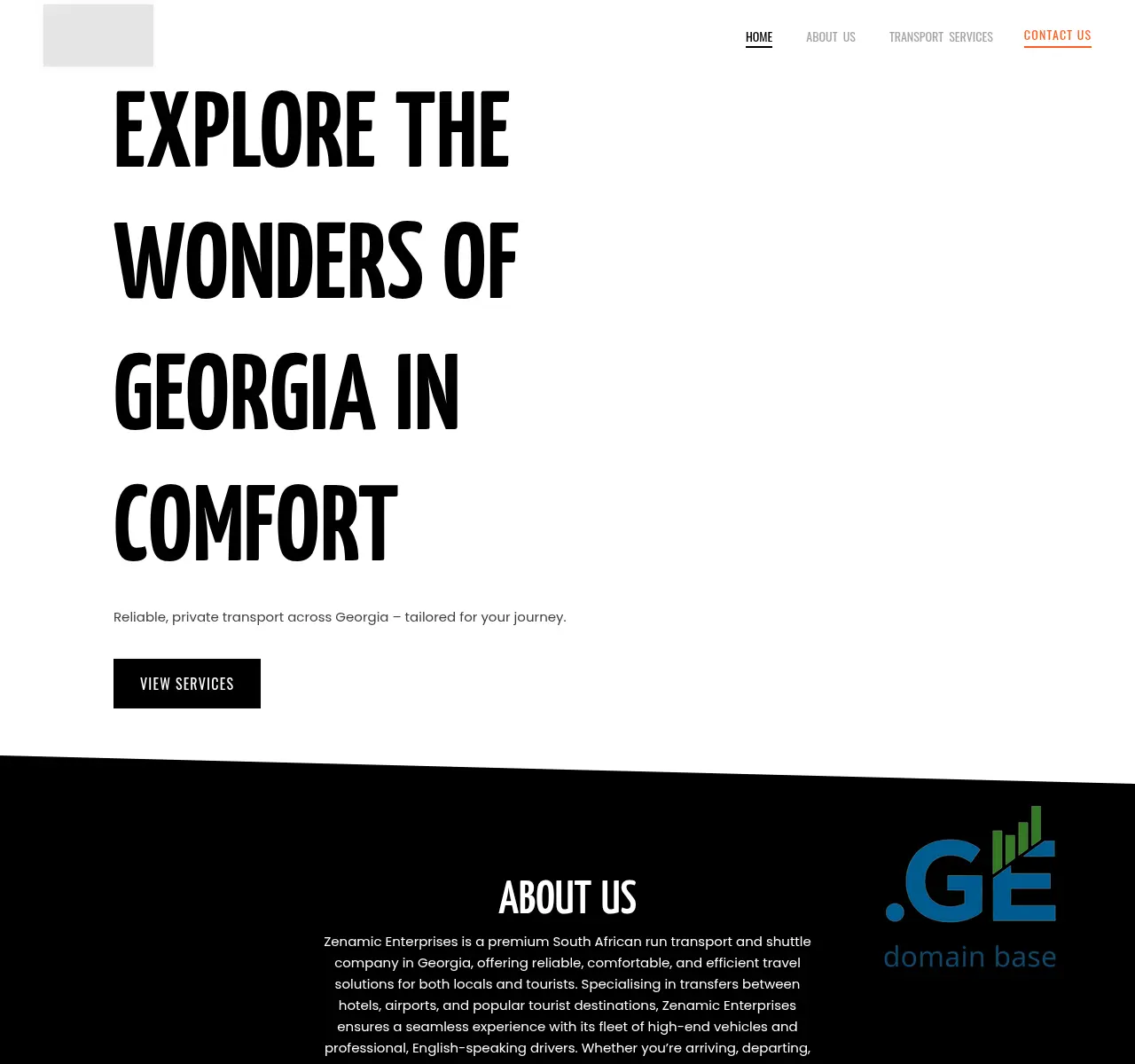 Screenshot of the site zenamictransport.ge at 2025-10-28