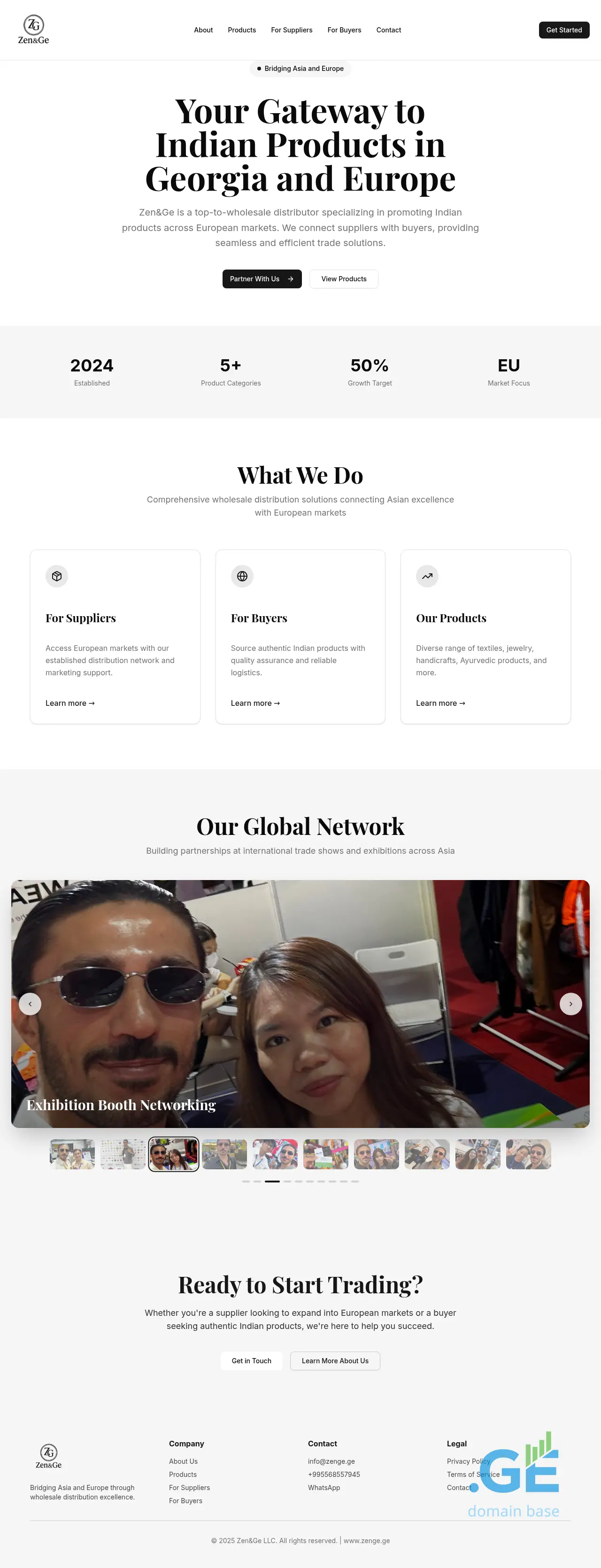 Screenshot of the site zenge.ge