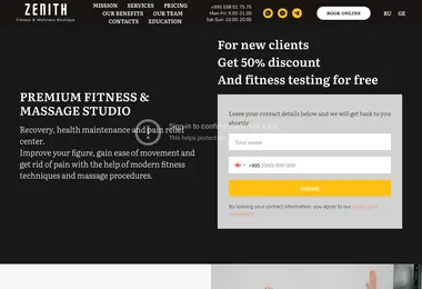 Screenshot of zenithfitness.ge