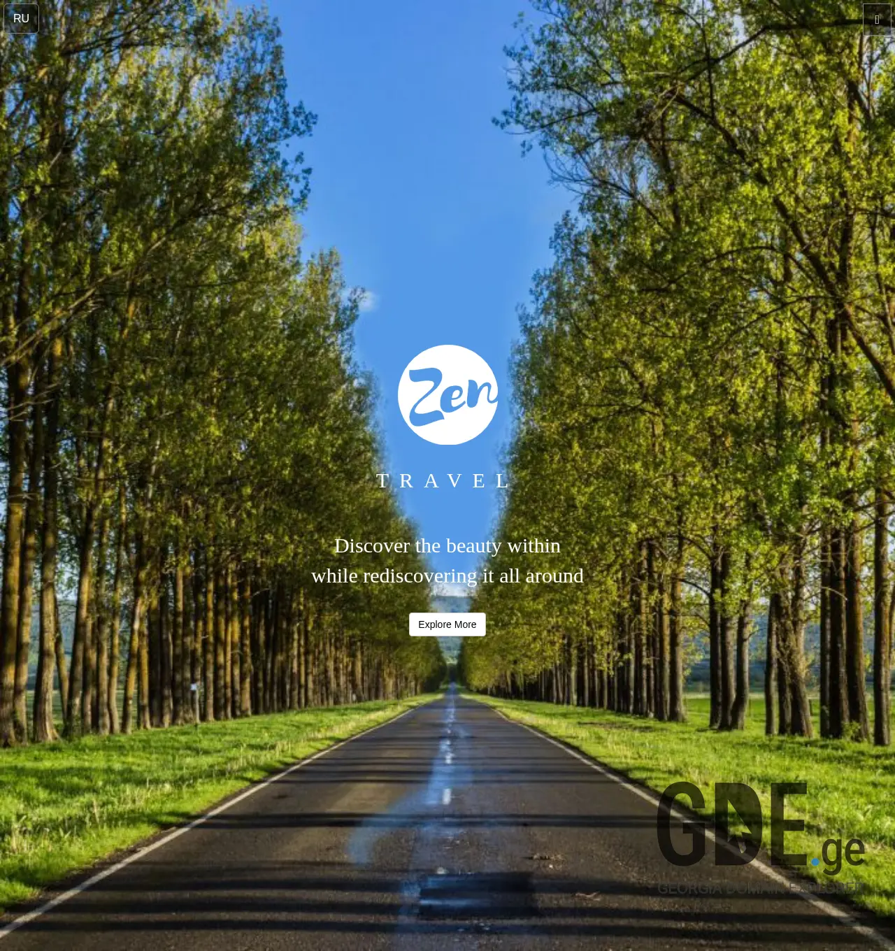 Screenshot of the site zentravel.ge at 2025-11-30