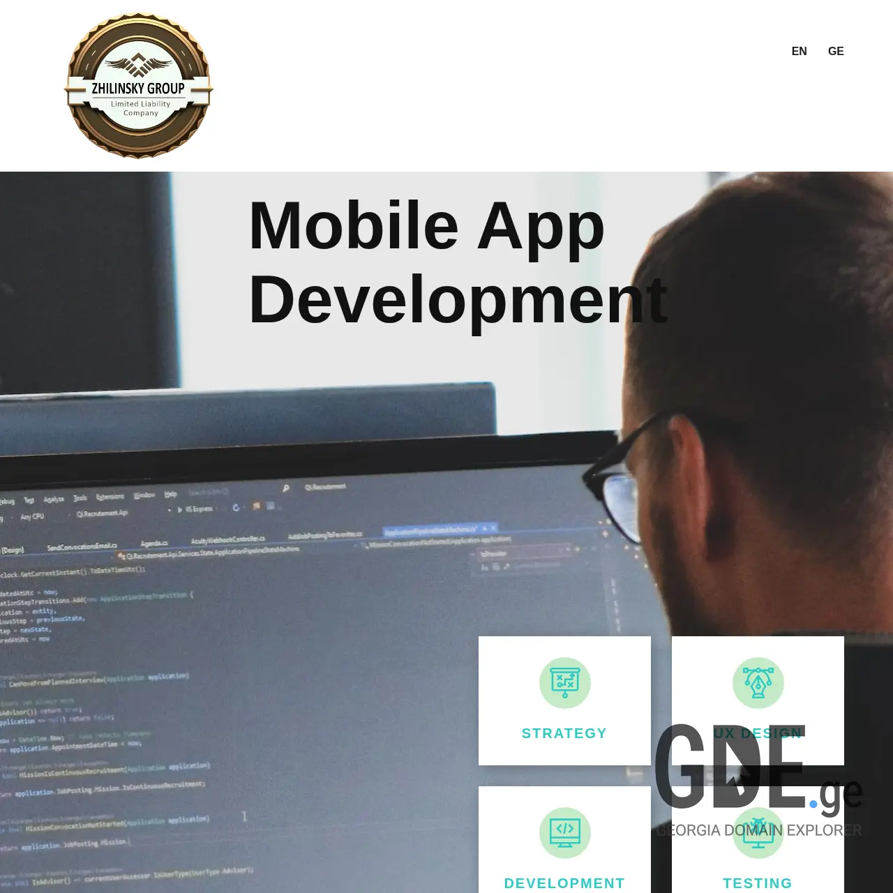 Screenshot of the site zhilinskygroup.ge at 2025-12-12