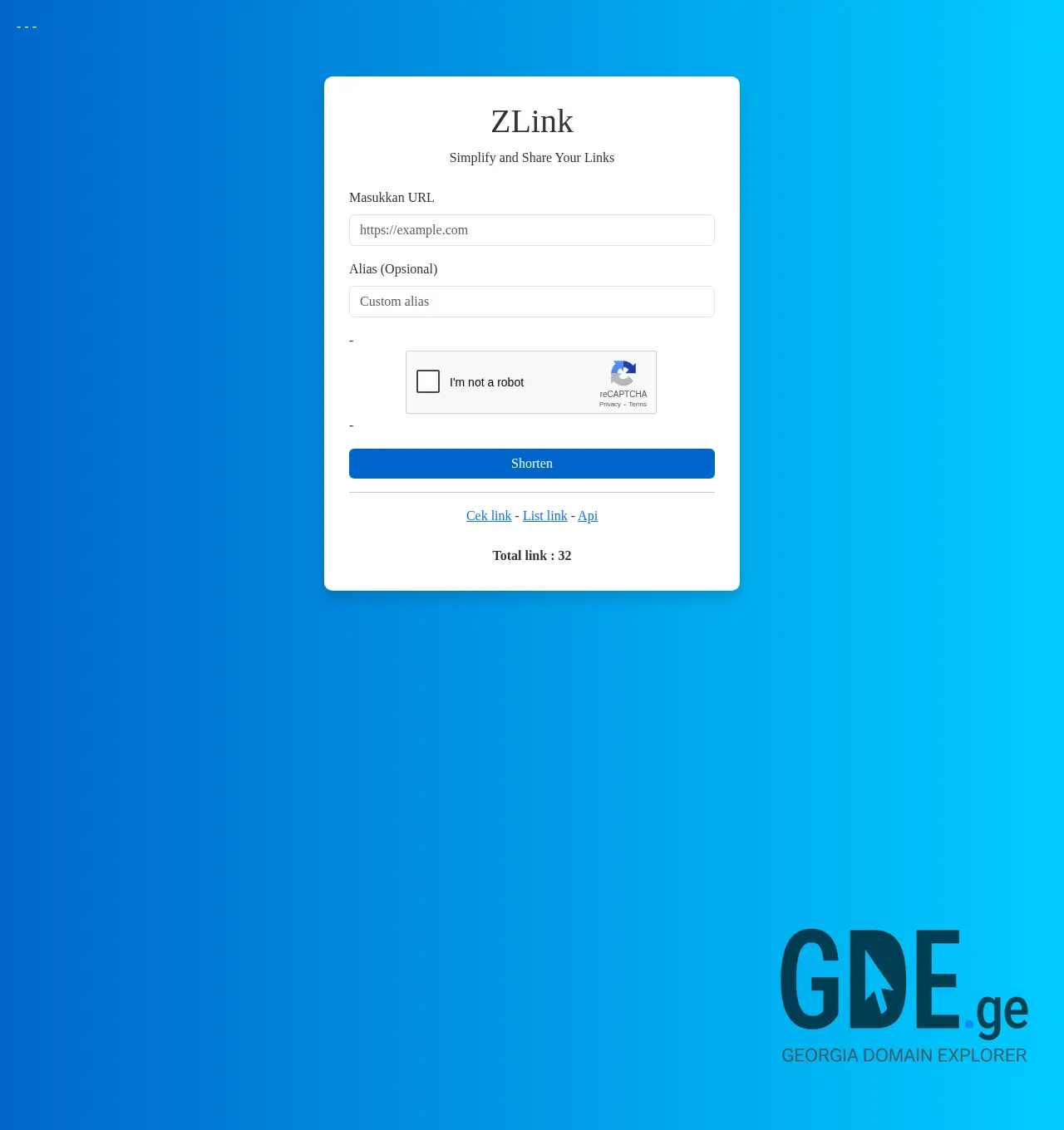 Screenshot of the site zl.ge at 2025-12-03