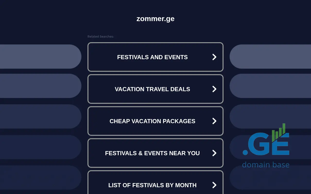 Screenshot of the site zommer.ge