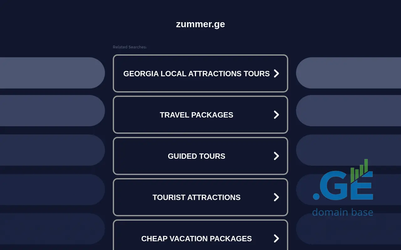Screenshot of the site zummer.ge at 2025-10-14